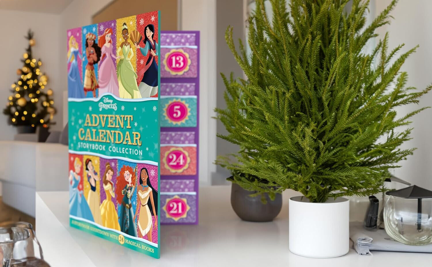Disney Princess Advent Calendar Storybook Collection ARIEL JASMIN REPUNZEL BELLE