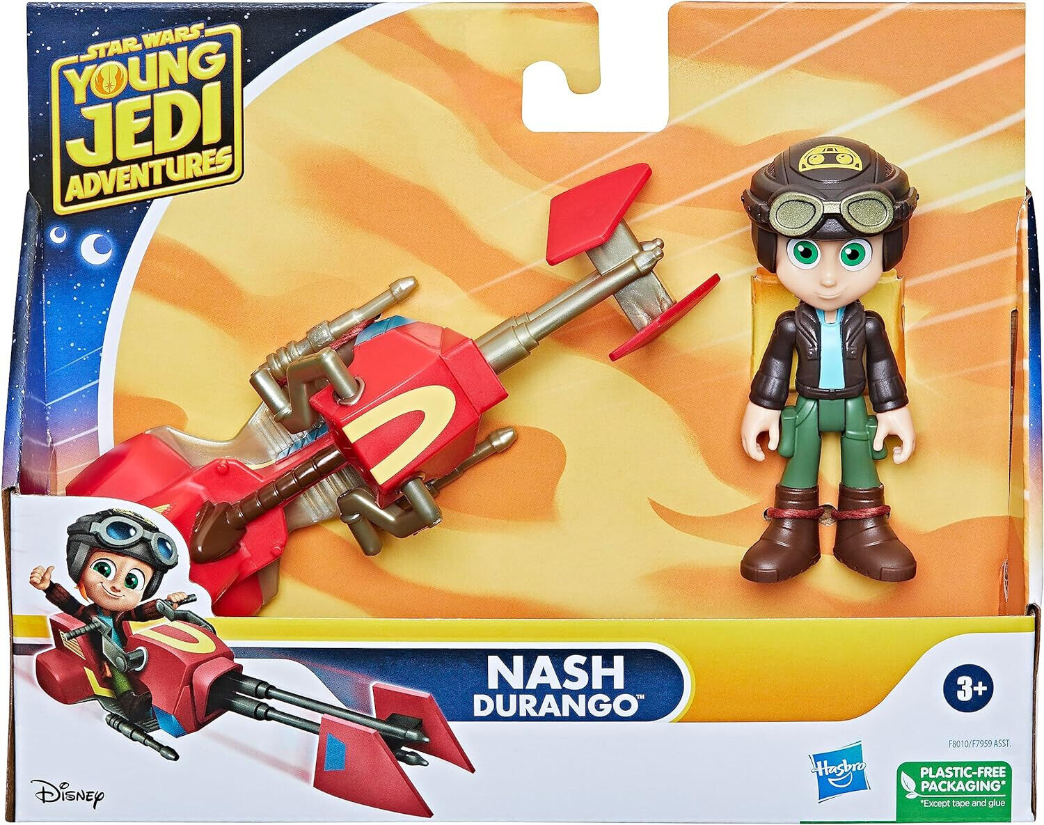 Star Wars Young Jedi Adventures Nash Durango Figure & Speeder Bike VEHICLE RED