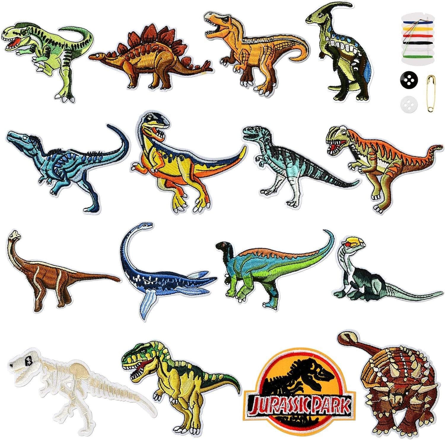 JURASSIC PARK Patch Embroidered Badge Iron Sew On Clothes T Shirt Bag