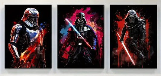 Star wars Canvas Wall Art Movie Poster Print Picture Retro Kylo Ren Stormtrooper
