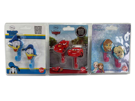 2 PACK Donald Duck CARS FROZEN Self Adhesive Clothes Door HookS Hanger Disney