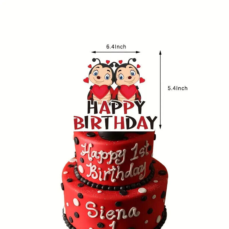 LADYBUG LADYBIRD Theme Birthday Party Set Balloons Banners Cake Decorations
