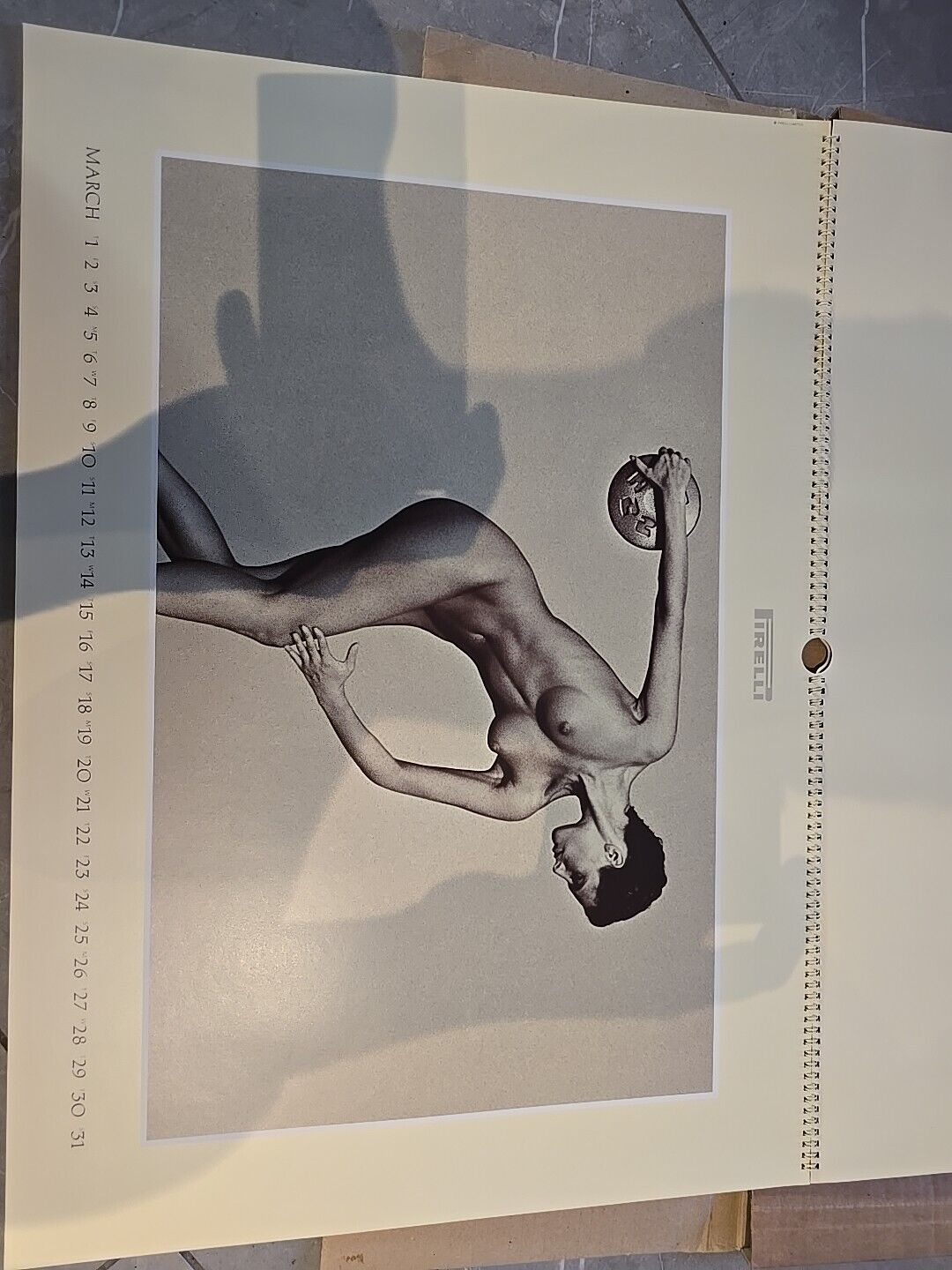 LARGE 1990 Pirelli Calender by Arthur Elgort GLADIATOR VINTAGE LADY CREAM