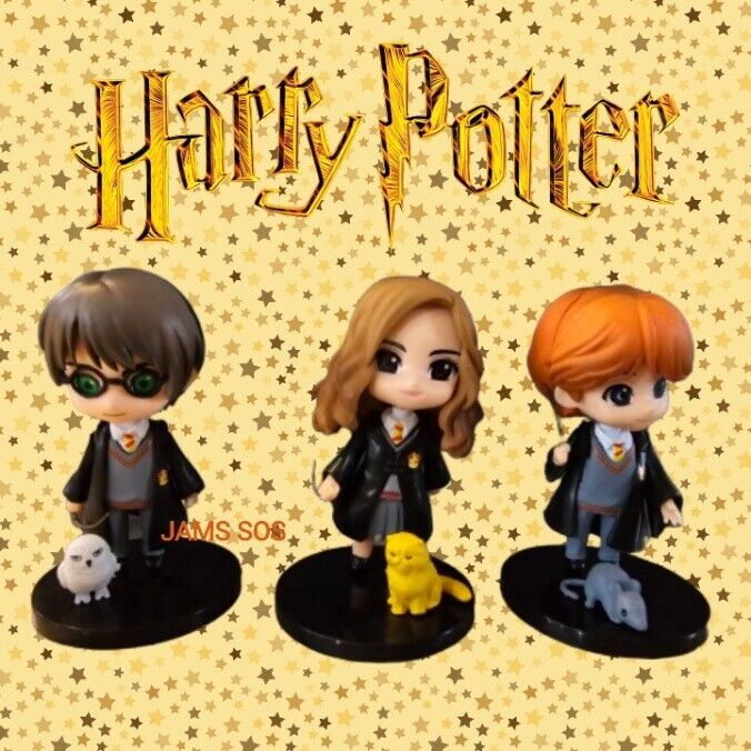 Harry Potter Toy Figures Ron Weasley Hermione Granger Wizard Magic Hogwarts