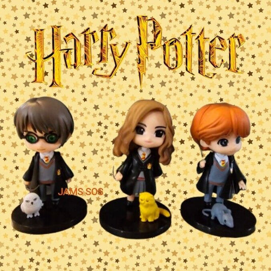 Harry Potter Toy Figures Ron Weasley Hermione Granger Wizard Magic Hogwarts