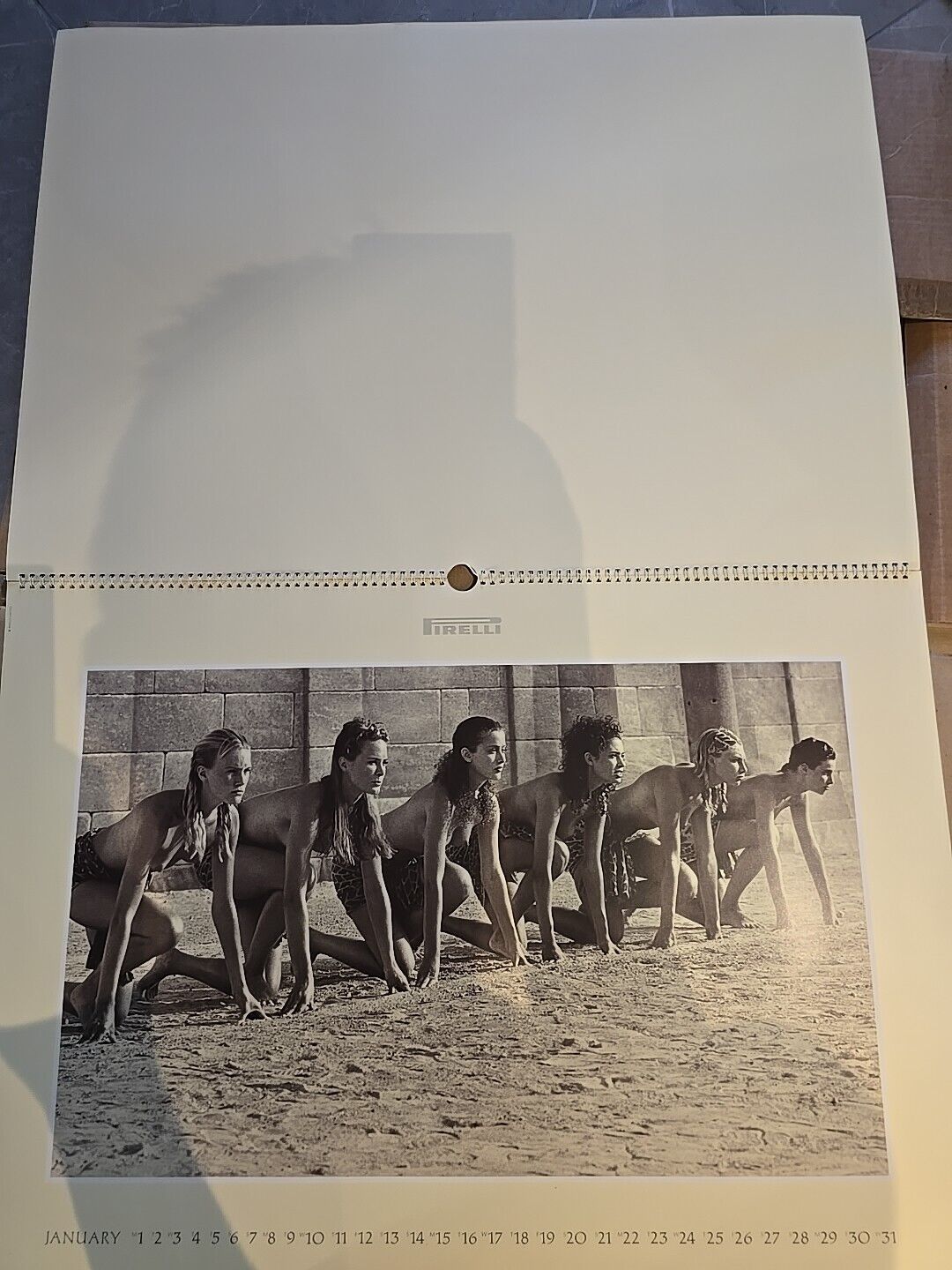 LARGE 1990 Pirelli Calender by Arthur Elgort GLADIATOR VINTAGE LADY CREAM