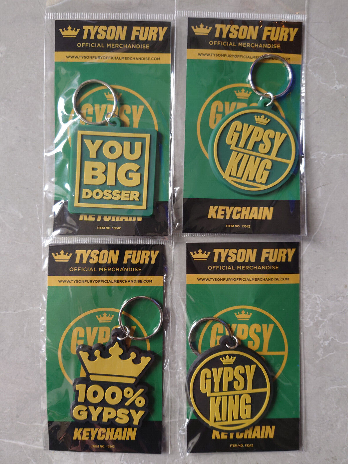 TYSON FURY Gypsy King Official Keyring Rubber Keychains Boxing DOSSER NETFLIX