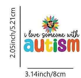 AUTISM MOM MUM IRON-ON TRANSFER LOVE DIFFERENT BEAUTIFUL RAINBOW