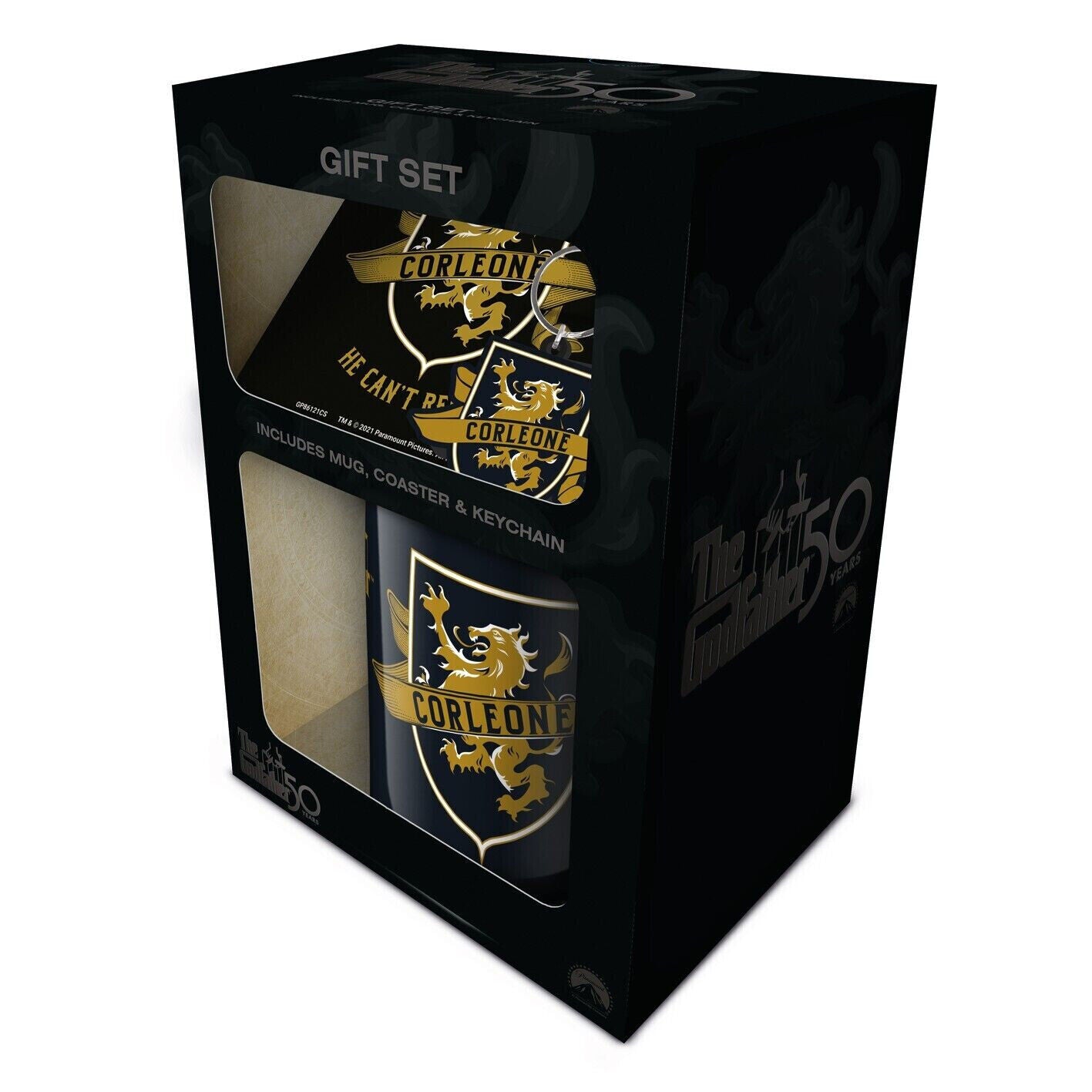THE GODFATHER GIFT SET MUG COASTER AND KEYRING CORLEONE 50 YEARS STOCKING FILLER