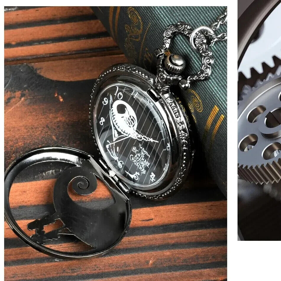 Nightmare Before Christmas Quartz Pocket Watch 80cm JACK SALLY HORROR HALLOWEEN
