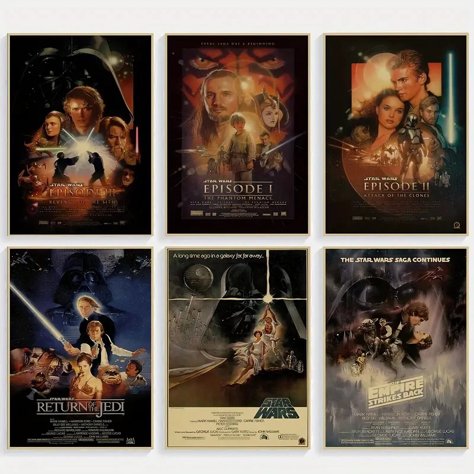 LARGE Star wars MANDALORIAN KRAFT PAPER Wall Art Movie Poster Print Picture