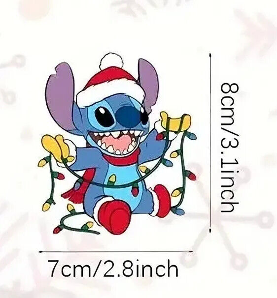 DISNEY LILO & STITCH Tree Pendant Decoration XMAS KIDS ALOHA SANTA HAT