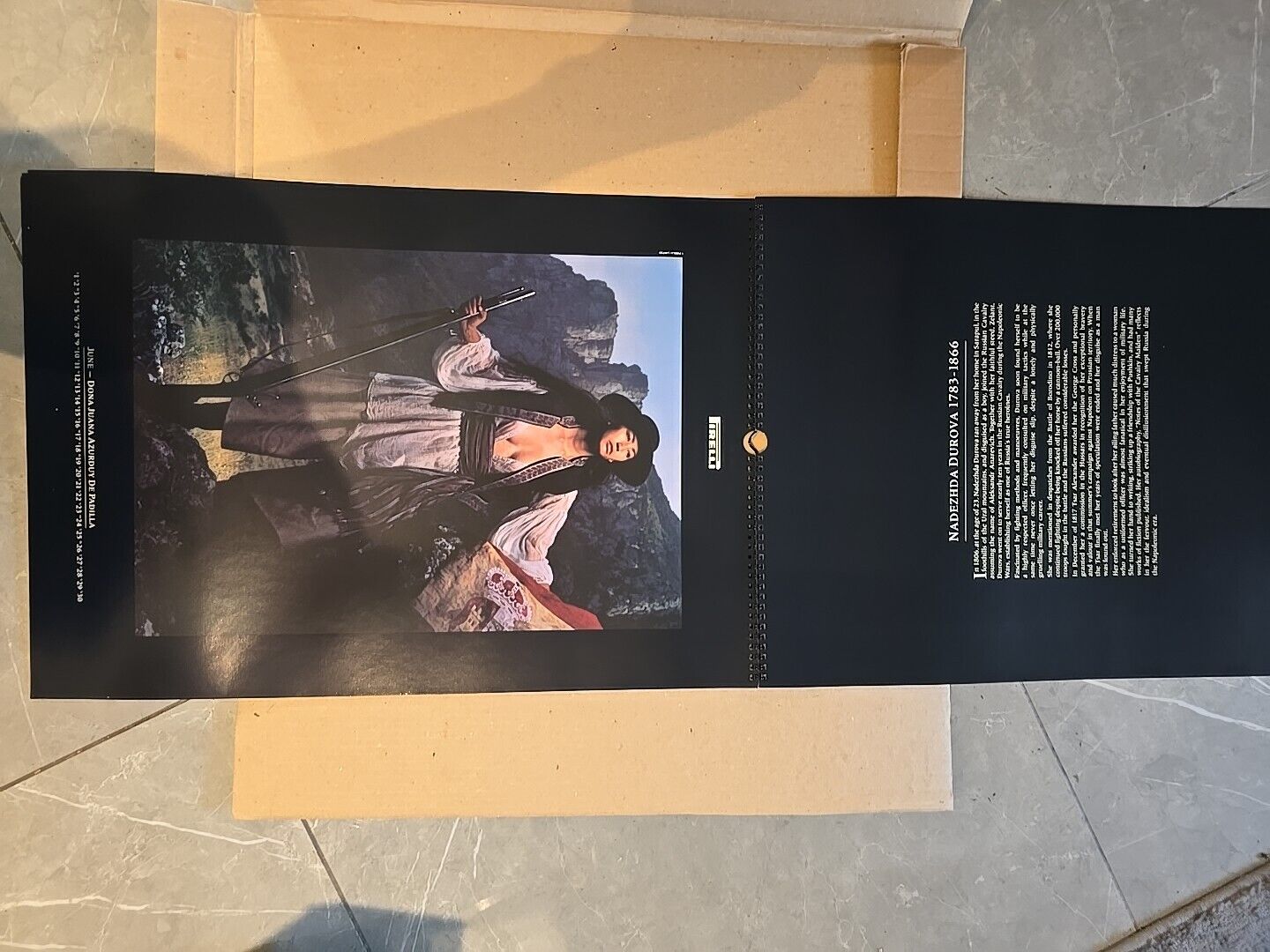 LARGE The Pirelli Calendar 1991 Original Box Casing Stunning Art Work Quality