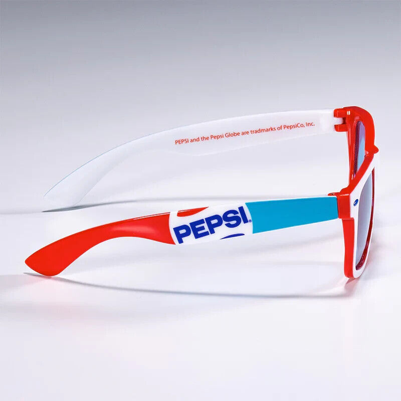 100% Official PEPSI Coke Sunglasses Glasses 80s Fashion Style White Red Cola UV