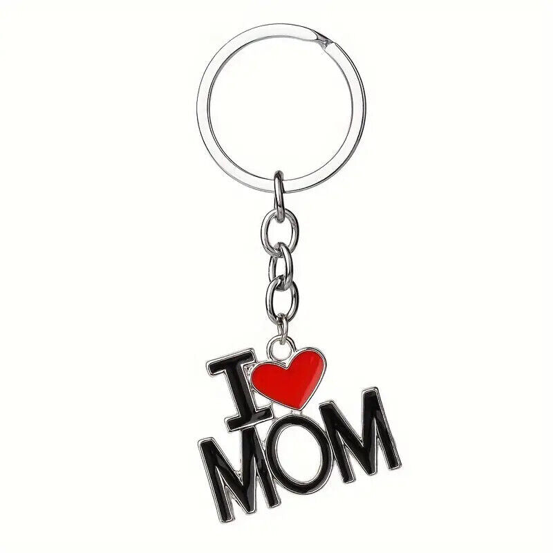 I LOVE MAMA MOM DAD PAPA Keyring KEEPSAKE FAMILY PARENTS GIFT KEYCHAIN