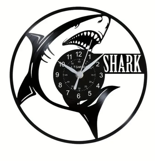 JAWS SHARK TV Show Series Vinyl Record Black Wall Clock NEMO Birthday Gifts