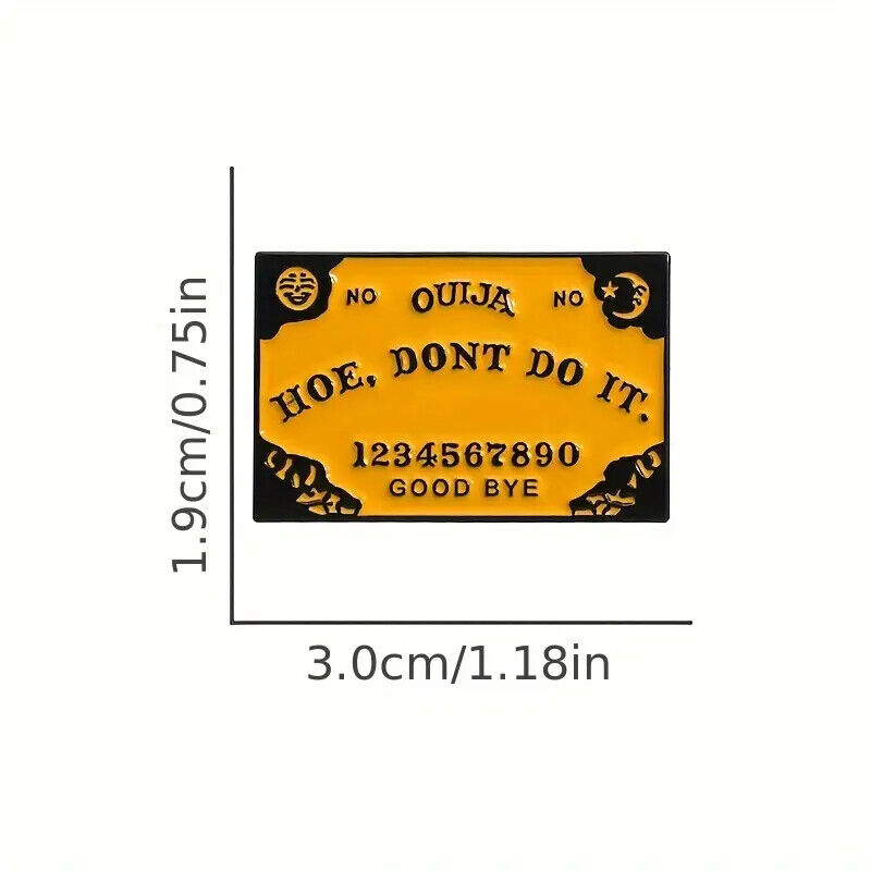 OUIJA BOARD Metal Enamel Pin Badge SPIRIT MYSTIC WITCH GHOST HOE DONT DO IT