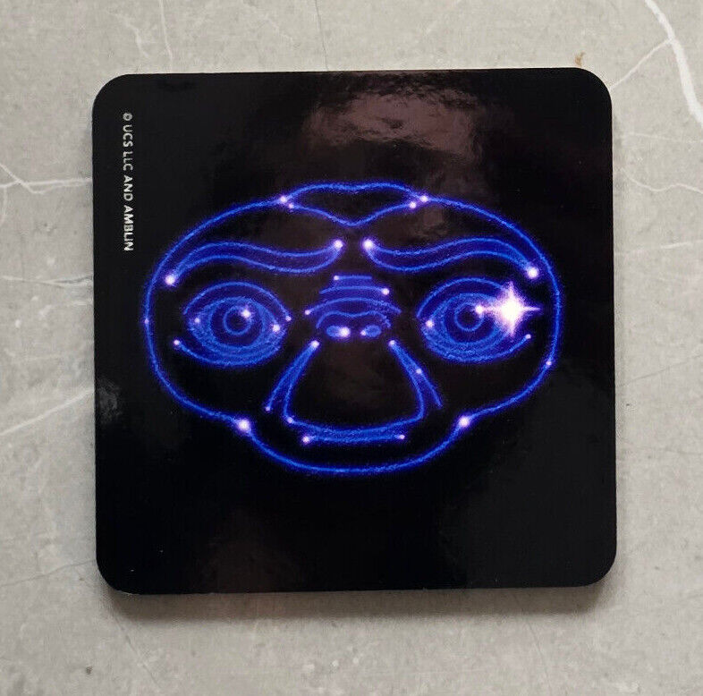 E.T EXTRATERRESTRIAL Coaster Retro TV Drinks Mat BLACK BLUE PHONE HOME MOVIE