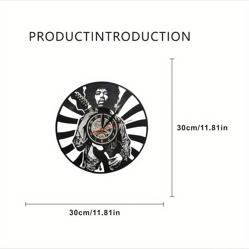 Jimi Hendrix Vinyl Wall Clock Gift Birthday Holiday Art Home Decor Design Music