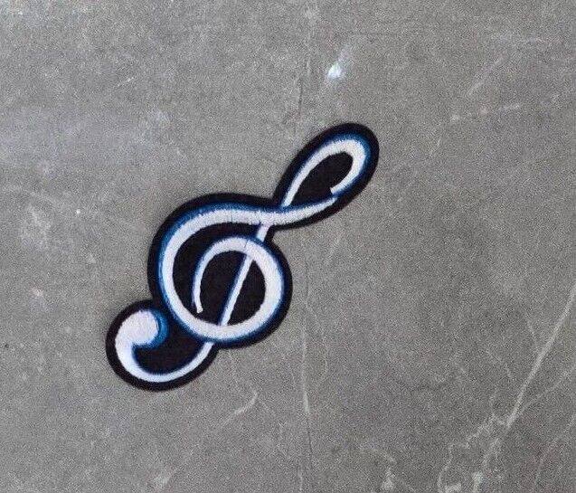 Music Themed Embroidered Iron On Patch Headphones Treble Clef Cassette Guitar