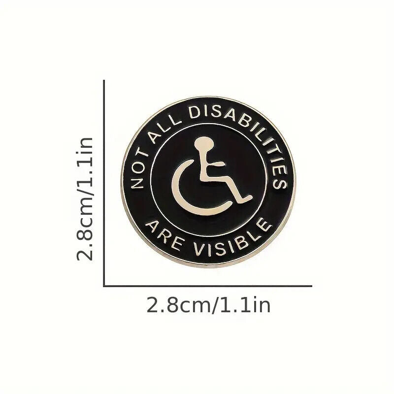 Not All Disabilities Are Visible Enamel Metal Pin Badge DISABLED MENTAL HEALTH