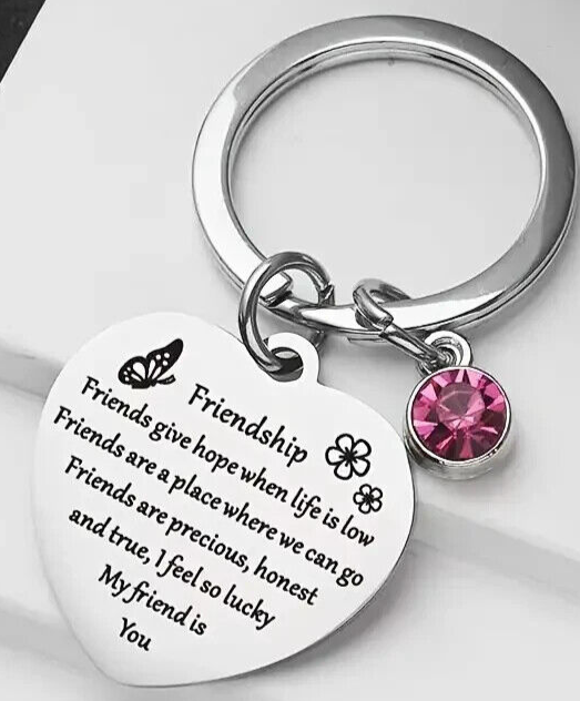 FRIENDSHIP HOPE HONEST Stainless Steel KeyRING BIRTHDAY VALENTINES SPECIAL DAY