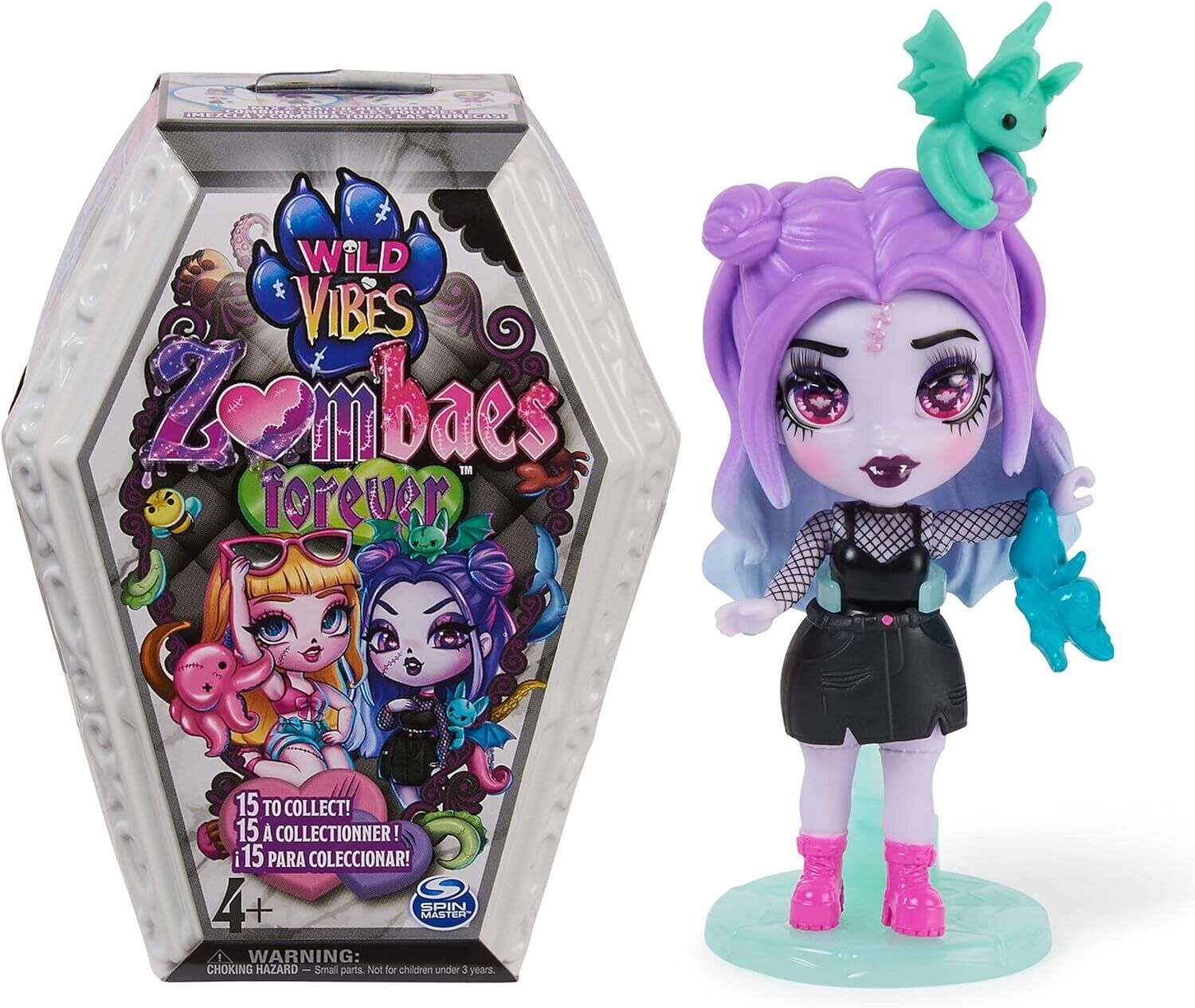 Wild Vibes Zombaes Forever Single Doll SURPRISE GIRL TOY NETFLIX ZOMBIE CHILDS