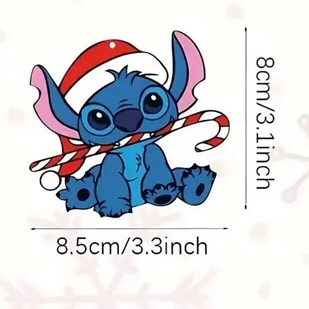 DISNEY LILO & STITCH Tree Pendant Decoration XMAS KIDS ALOHA SANTA HAT
