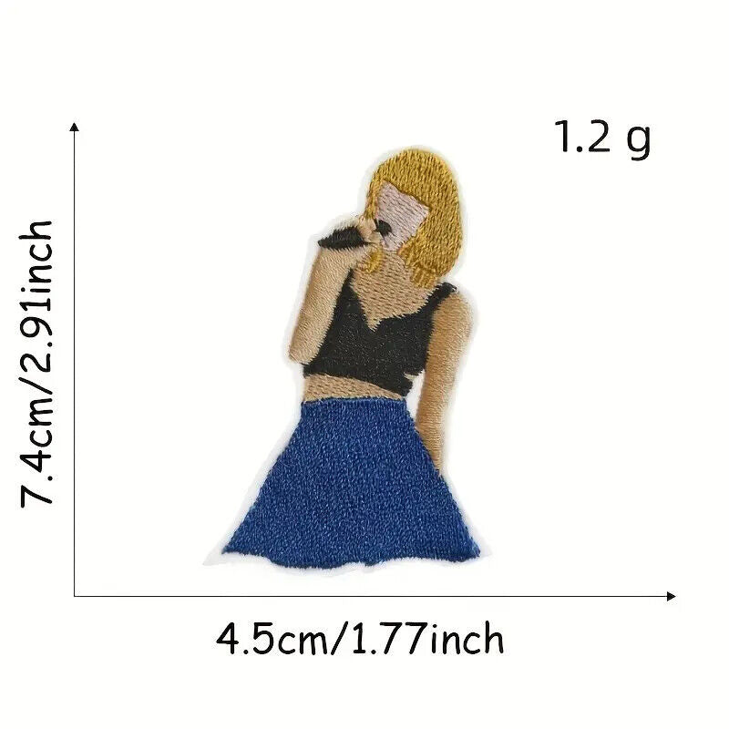 Taylor Swift 3" iron on patch PATCHES MUSIC SWIFTY GUITAR STAR COUNTRY
