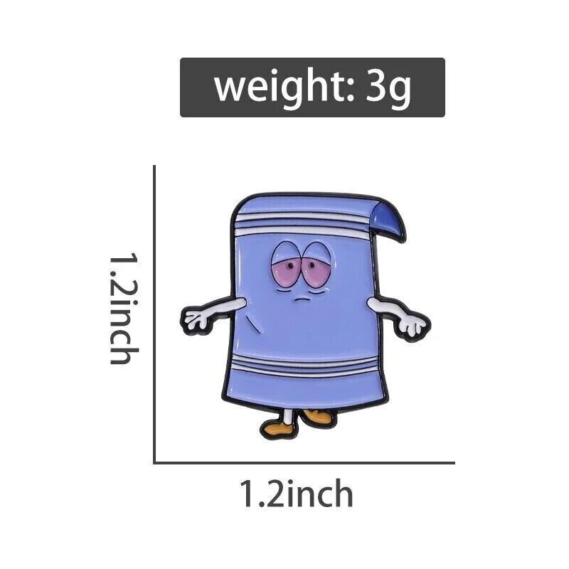 Towelie Pin Badge Enamel South Park Towel Character Brooch Cartoon Funny TOWELY