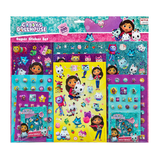Gabbys Dollhouse Mega Set Stickers - 500 Gabby Dollhouse Stickers gabby's
