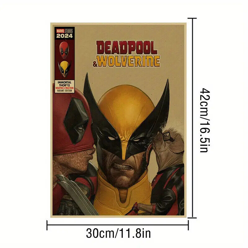 Deadpool & Wolverine Ryan Reynolds Super Hero Movie Poster VS OFFICIAL